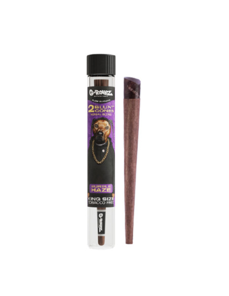G-ROLLZ TUBO DE VIDRIO CONO HERBAL BLUNT X2 PURPLE HAZE 12 UDS