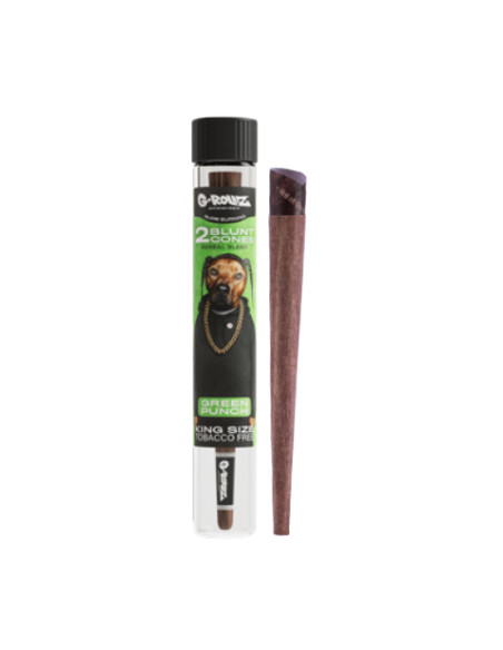 G-ROLLZ TUBO DE VIDRIO CONO HERBAL BLUNT X2 GREEN PUNCH 12 UDS