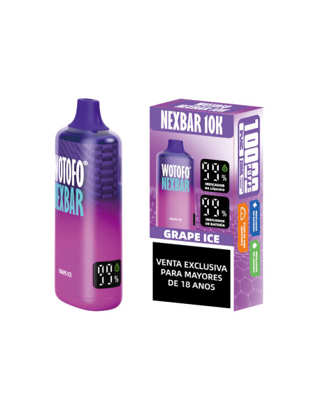 VAPORIZADOR WOTOFO NEXBAR 10 K GRAPE ICE 10000 PUFF