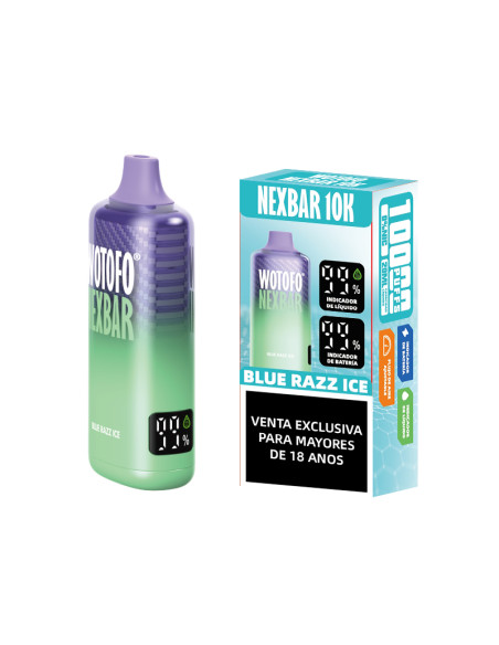 VAPORIZADOR WOTOFO NEXBAR 10K BLUE RAZZ ICE 10000 PUFF