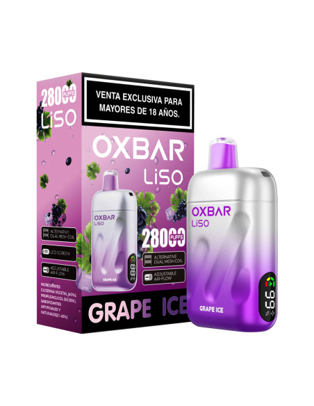 VAPORIZADOR OXBAR LISO GRAPE ICE 28000 PUFF