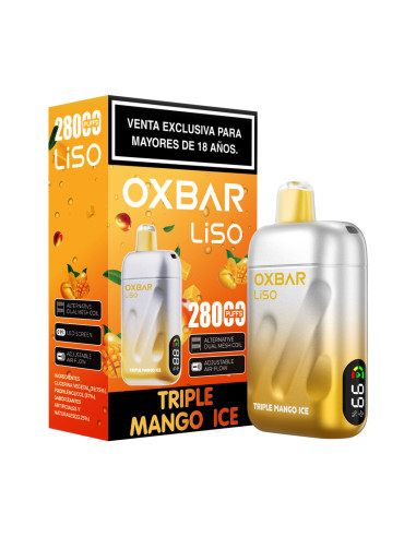 VAPORIZADOR OXBAR LISO TRIPLE MANGO ICE 28000 PUFF