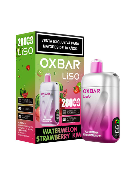 VAPORIZADOR OXBAR LISO WATERMELON STRAWBERRY KIWI 28000 PUFF