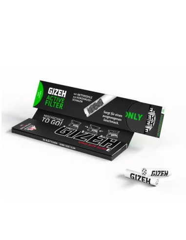 PAPELILLOS GIZEH BLACK KING SIZE + ACTIVE...