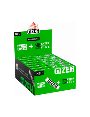 PAPELILLOS GIZEH BLACK KING SIZE + ACTIVE...