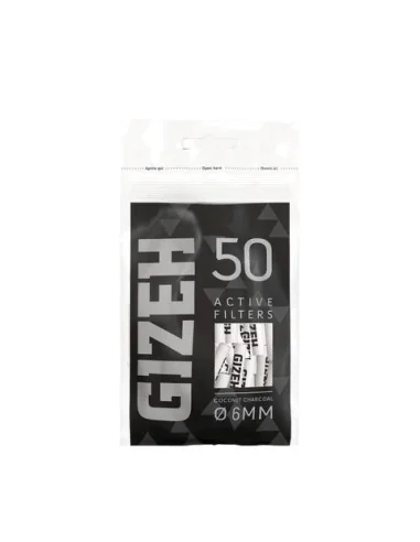 ACTIVE FILTER GIZEH BLACK 6MM 50 FILTROS 10 UDS