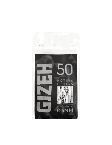 ACTIVE FILTER GIZEH BLACK 6MM 50 FILTROS 10 UDS