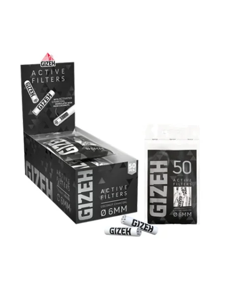ACTIVE FILTER GIZEH BLACK 6MM 50 FILTROS 10 UDS