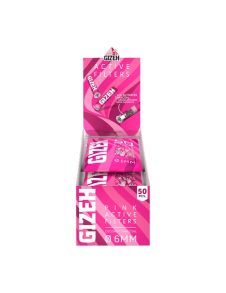 ACTIVE FILTER GIZEH PINK 6MM 50 FILTROS 10 UDS