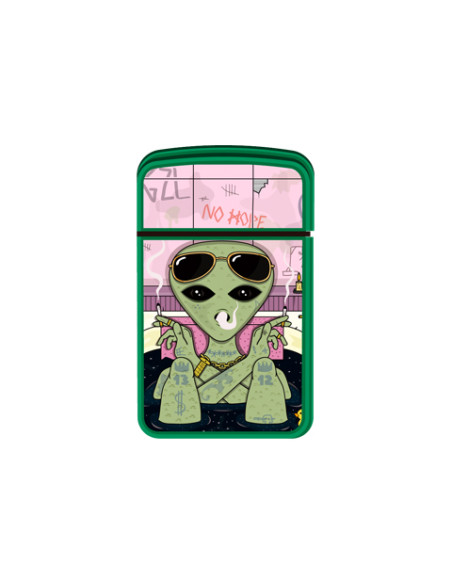 ENCENDEDOR ZENGAZ ZL12 JET FLAME DISENO ALIENS 12 UDS