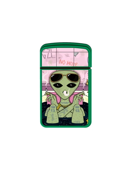 ENCENDEDOR ZENGAZ ZL12 JET FLAME DISENO ALIENS 12 UDS