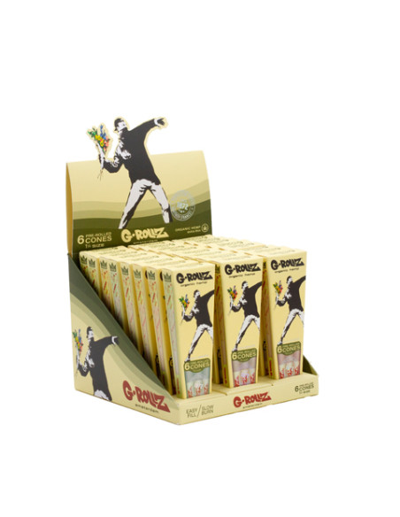 CONOS G-ROLLZ 1 1/4 ORGANIC HEMP BANKSY FLOWER THROWER 6X24 UDS BG1173QB
