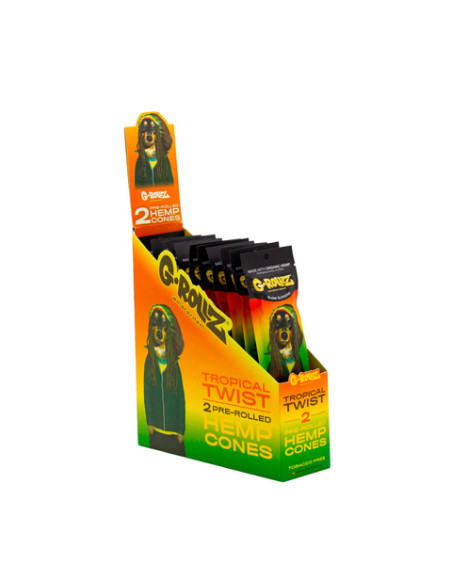 G-ROLLZ PRE-ROLLED HEMP WRAPS X 2 MANGO 12 UDS PR1521C