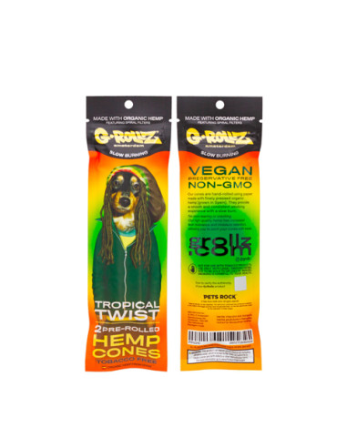 G-ROLLZ PRE-ROLLED HEMP WRAPS X 2 MANGO 12 UDS...
