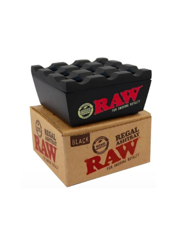 CENICERO RAW METALICO NEGRO ANTI VIENTO REGAL...