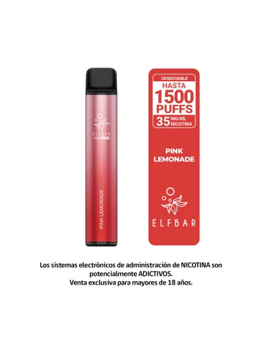 VAPORIZADOR ELFBAR PINK LEMONADE 1500 PUFF...