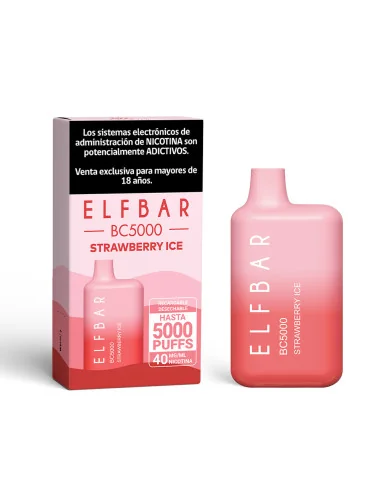 VAPORIZADOR ELFBAR STRAWBERRY ICE 5000 PUFF 4%NIC
