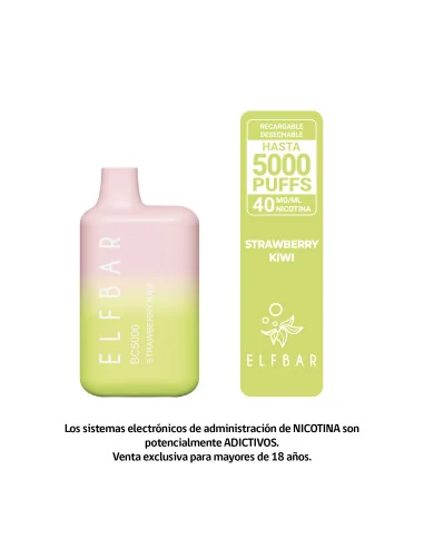 VAPORIZADOR ELFBAR STRAWBERRY KIWI 5000 PUFF 4%NIC