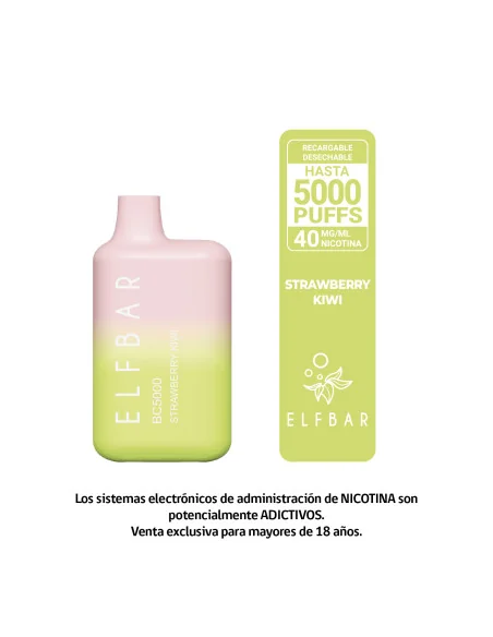 VAPORIZADOR ELFBAR STRAWBERRY KIWI 5000 PUFF 4%NIC
