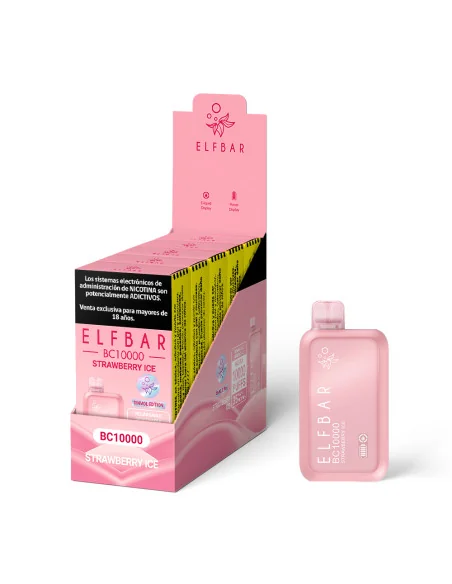 VAPORIZADOR ELFBARS STRAWBERRY ICE 10.000 PUFF 4%NIC