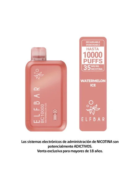 VAPORIZADOR ELFBAR WATERMELON ICE 10.000 PUFF 4%NIC