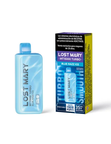 VAPORIZADOR LOST MARY BLUE RAZZ ICE 15000 PUFF...