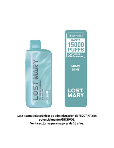 VAPORIZADOR LOST MARY MIAMI MINT 15000 PUFF...