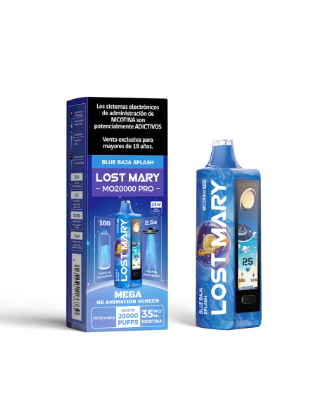 VAPORIZADOR LOST MARY BLUE BAJA SPLASH 20000 PUFF 3,5% NIC