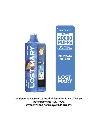 VAPORIZADOR LOST MARY BLUE BAJA SPLASH 20000...