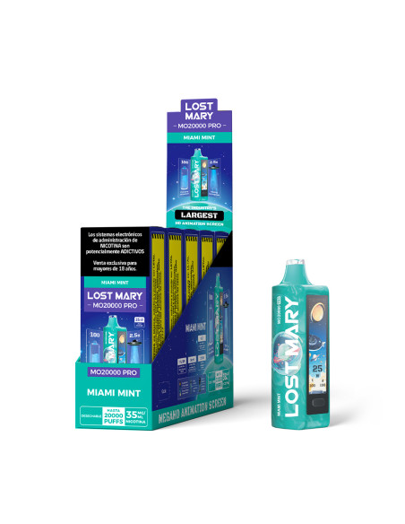 VAPORIZADOR LOSTMARY MIAMI MINT 20000 PUFF 3,5% NIC