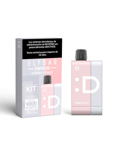 VAPORIZADOR ELFBAR KIT 9000 PUFF CHERRY STRAZZ 35MG NIC 2