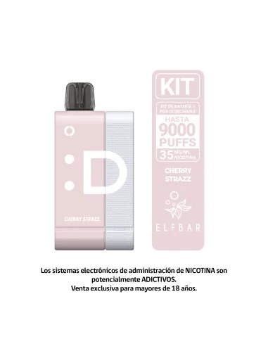 VAPORIZADOR ELFBAR KIT 9000 PUFF CHERRY STRAZZ...