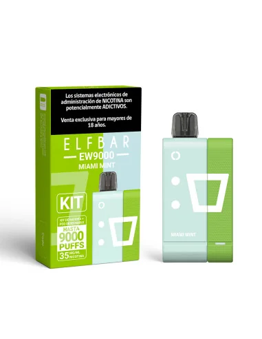 VAPORIZADOR ELFBAR KIT 9000 PUFF MIAMI MINT...