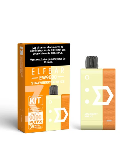 VAPORIZADOR ELFBAR KIT 9000 PUFF STRAWBERRY KIWI ICE 35MG NIC