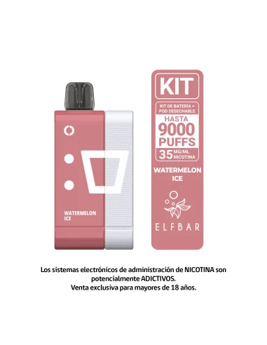 VAPORIZADOR ELFBAR KIT 9000 PUFF WATERMELON ICE...