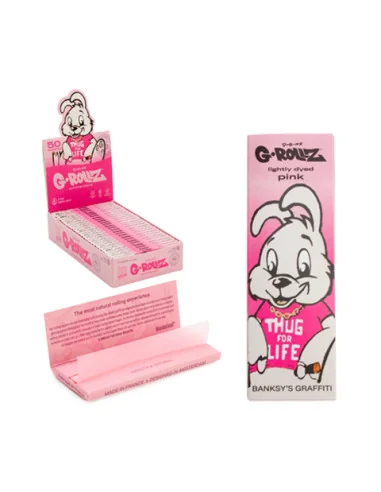 PAPELILLO G-ROLLZ 1 1/4 CONEJO PINK 25 UDS BG306A