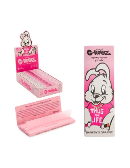 PAPELILLO G-ROLLZ 1 1/4 CONEJO PINK 25 UDS BG306A