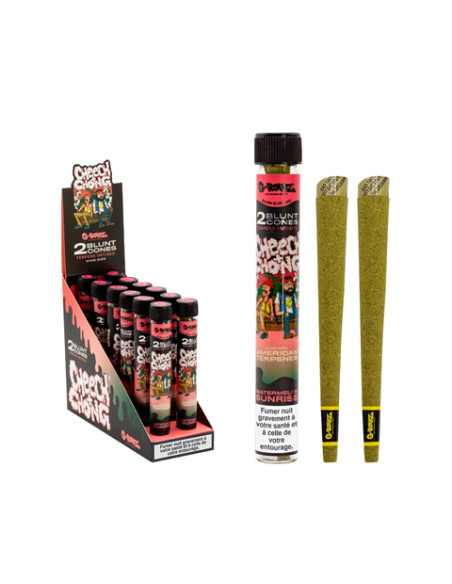 TUBO CONO G-ROLLZ TERPENE BLUNT X2 WATERMELON CHEECH&CHONG 12 UDS CC1532A