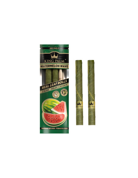 KING PALM DISPLAY 20 BLUNTS SLIM 1.5G HOJA DE PALMA CON TERPENOS SABOR SANDÍA