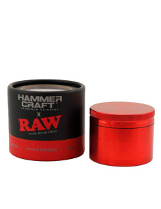 GRINDER ROJO RAW RED HAMMERCRAFT 4 PARTES 63 MM 2