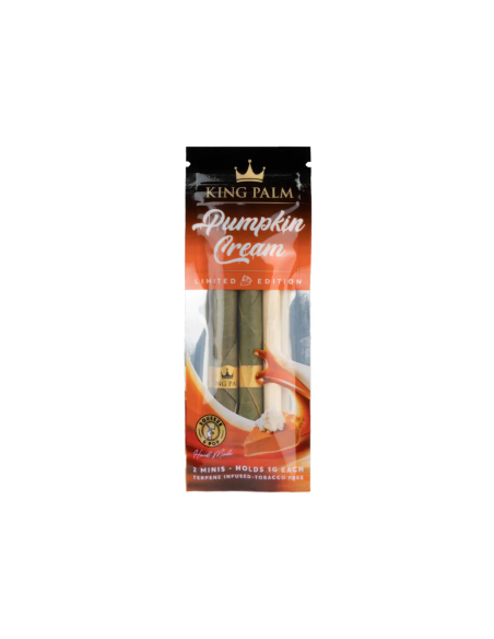 KING PALM DISPLAY 20 BLUNTS MINI 1G HOJA DE PALMA SABOR PUMPKIN CREAM