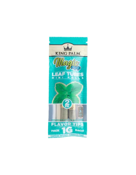 KING PALM DISPLAY 20 BLUNTS MINI 1G HOJA DE PALMA SABOR MAGIC MINT