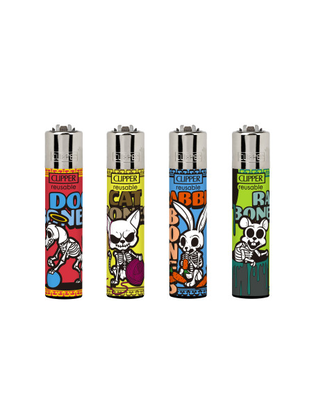 ENCENDEDOR CLIPPER DEATH ANIMALS 24 UDS