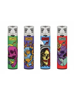 ENCENDEDOR CLIPPER JET FLAME HEAD BONES 24 UDS
