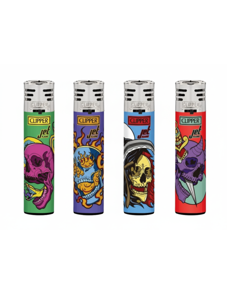 ENCENDEDOR CLIPPER JET FLAME HEAD BONES 24 UDS