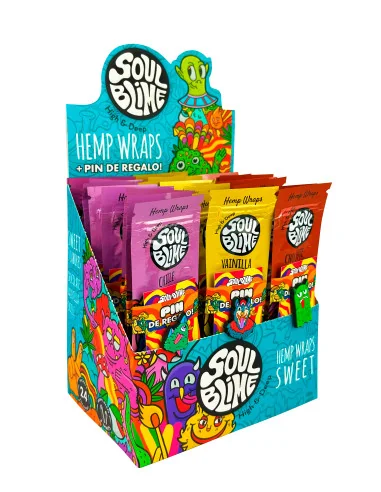 SOULBLIME HEMP WRAPS SWEET MIX DISPLAY 24 UDS