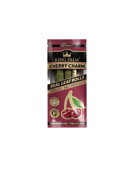 KING PALM DISPLAY 20 BLUNTS ROLLIE 0,5G HOJA DE PALMA SABOR CHERRY CHARM