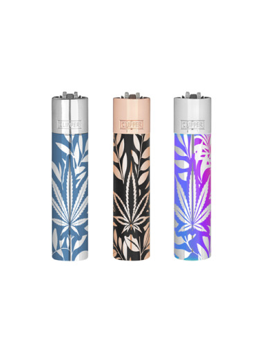 ENCENDEDOR CLIPPER METÁLICO JUNGLE LEAF 12 UDS