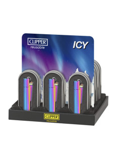 ENCENDEDOR CLIPPER METÁLICO ICY 12 UDS