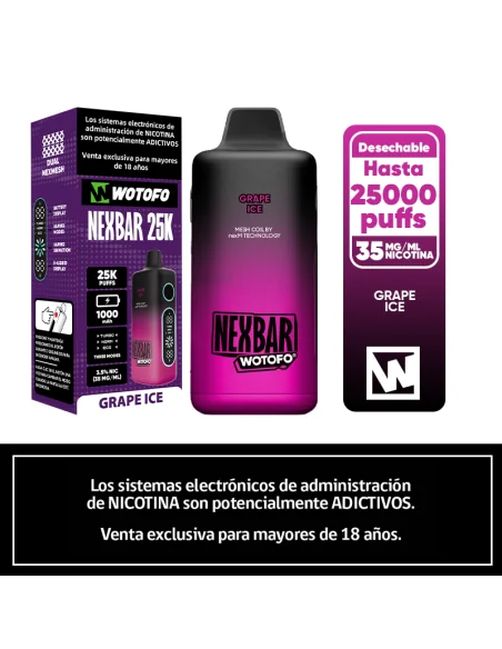 WOTOFO NEXBAR 25K GRAPE ICE